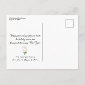 Peace on Earth Gold Heart Christmas Tree Ornament Feestdagenkaart (Achterkant)