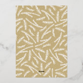 Peace on Earth Gold Script-foto Folie Feestdagenkaart (Achterkant)