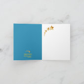 Peace on Earth Goodwill to All-Gold Quote Greeting Kaart (Binnen)