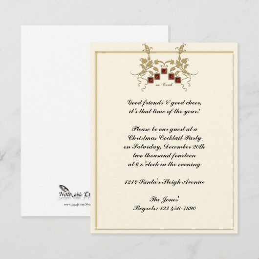 Peace on Earth Gouden Bloemen Tegels Kaart (Voorkant / Achterkant)