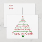 Peace on Earth Holiday Briefkaart (Voorkant / Achterkant)