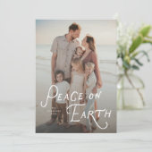 Peace on Earth Holiday-fotokaart Feestdagenkaart (Staand voorkant)