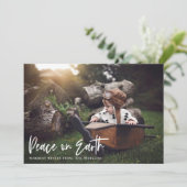 Peace on Earth Holiday-fotokaart Feestdagenkaart (Staand voorkant)