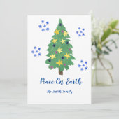 Peace On Earth Holiday Greeting Kaart (Staand voorkant)