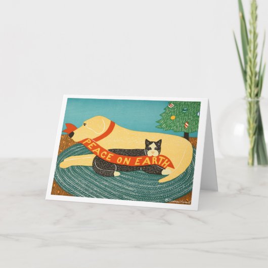 Peace on Earth Holiday Kaart - Stephen Huneck (Voorkant)