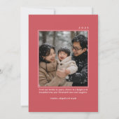 Peace on Earth Holiday Photo Card Feestdagenkaart (Achterkant)