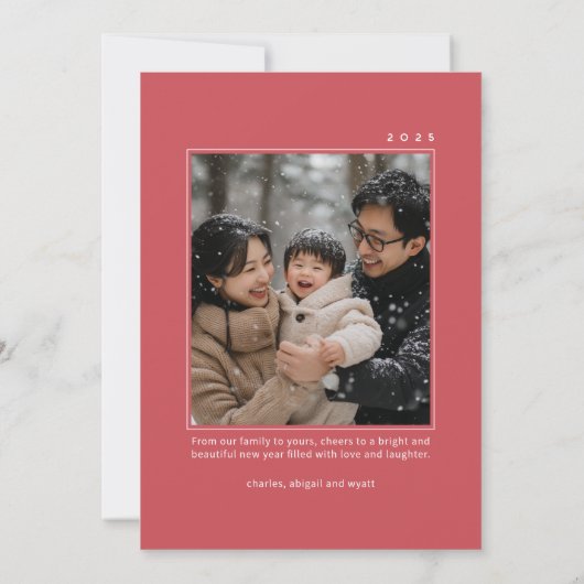 Peace on Earth Holiday Photo Card Feestdagenkaart (Achterkant)