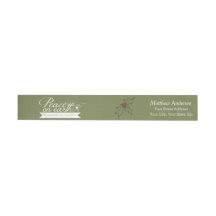Peace on Earth Holiday Wraparound Address Label