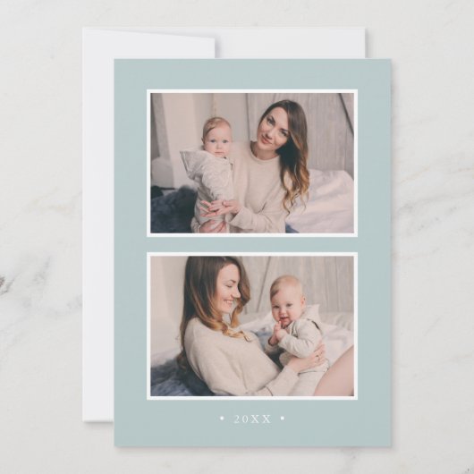 Peace on Earth Ice Blue Sneeuwvlok 3 Foto Feestdagenkaart (Achterkant)