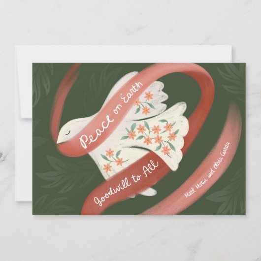 "Peace on Earth" Kaart met Dove (Voorkant)
