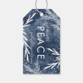 Peace On Earth, kerstcadeaubonnen Cadeaulabel