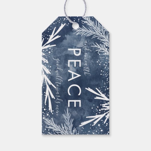 Peace On Earth, kerstcadeaubonnen Cadeaulabel (Voorkant)