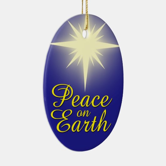 Peace on Earth Kerstdag Star Holiday Ornament (Rechts)