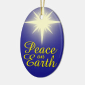 Peace on Earth Kerstdag Star Holiday Ornament (Links)