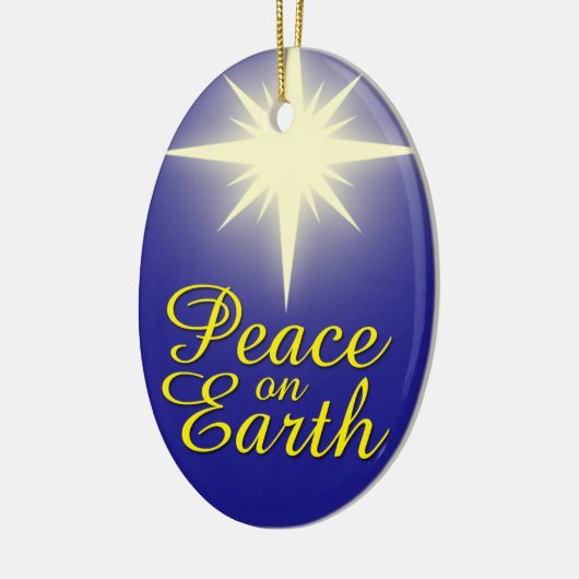 Peace on Earth Kerstdag Star Holiday Ornament (Links)