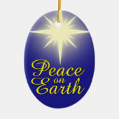 Peace on Earth Kerstdag Star Holiday Ornament (Voorkant)