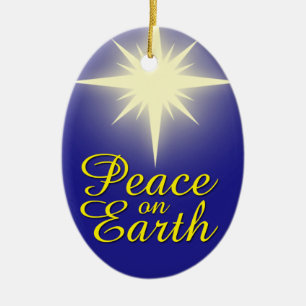 Peace on Earth Kerstdag Star Holiday Ornament