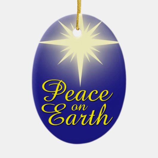Peace on Earth Kerstdag Star Holiday Ornament (Voorkant)