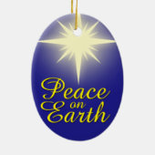 Peace on Earth Kerstdag Star Holiday Ornament (Achterkant)