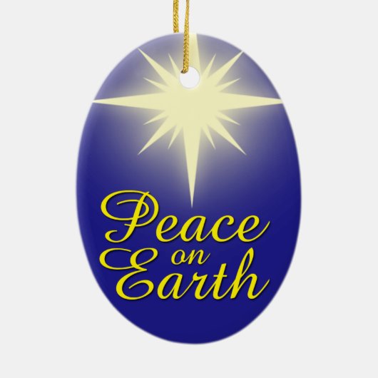Peace on Earth Kerstdag Star Holiday Ornament (Achterkant)