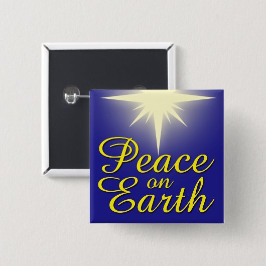 Peace on Earth kerstfeestdag Button (Voorkant /achterkant)