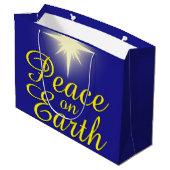 Peace on Earth kerstfeestdag cadeautas (Achterkant Gekanteld)