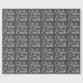 Peace on Earth Kerstfeestdag — Verpakkingspapier Cadeaupapier (Vlak)