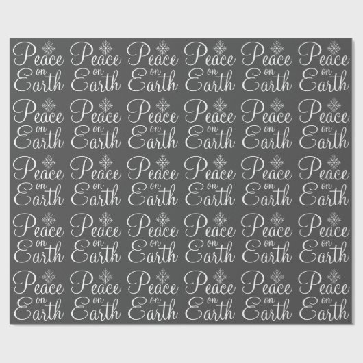 Peace on Earth Kerstfeestdag — Verpakkingspapier Cadeaupapier (Vlak)