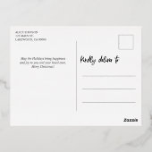 Peace on Earth - kerstfoto Folie Feestdagen Briefkaart (Achterkant)