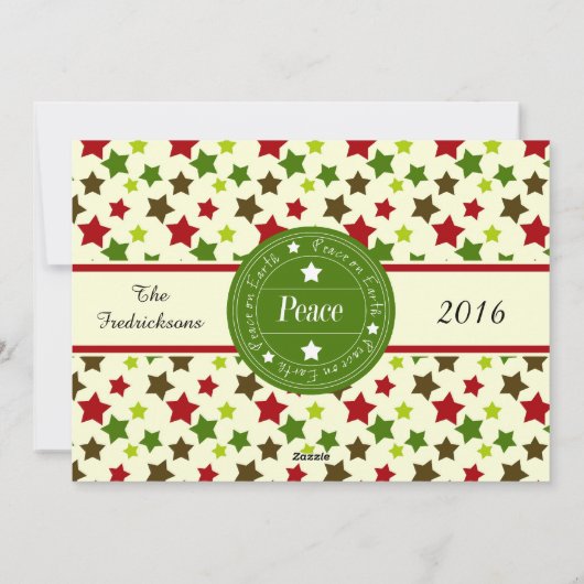 Peace on Earth-kerstfotokaart Feestdagenkaart (Achterkant)