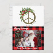 Peace On Earth-kerstkaart Feestdagenkaart (Voorkant / Achterkant)