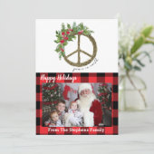 Peace On Earth-kerstkaart Feestdagenkaart (Staand voorkant)