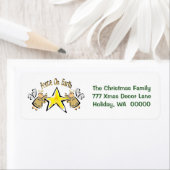 Peace on Earth kerstkaarten Mail Label Sticker (Insitu)