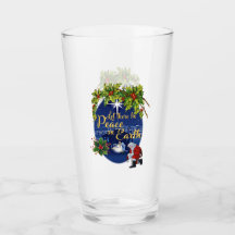 Peace on Earth Kerstmis Drink glas