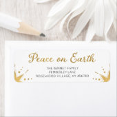 Peace on Earth Kerstmis Retouradres Etiket (Insitu)