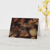 Peace on Earth-kerstontwerp Kaart (Gele Bloem)