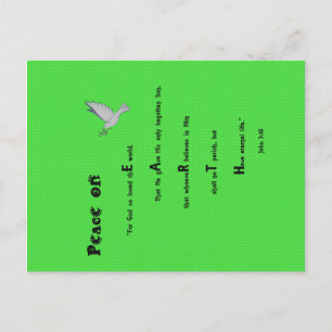 Peace on Earth-kerstpostkaart Feestdagenkaart