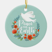 Peace on Earth-kerstscript Keramisch Ornament (Voorkant)