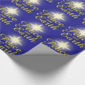 Peace on Earth kerstStar-omslagpapier Cadeaupapier (Hoek)