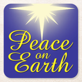 Peace on Earth kerstStar-Onderzetter Kartonnen Onderzetters