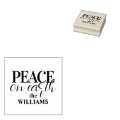 PEACE on Earth Kerstvakantie Zilver DIY Rubberstempel (Gestempeld)