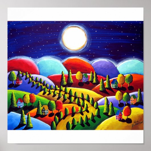 Peace on Earth Landscape Folk Art Print (Voorkant)