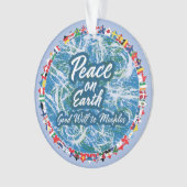 Peace on Earth Meeples Acryl Ornament (voorkant)