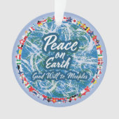 Peace on Earth Meeples Acryl Ornament (voorkant)