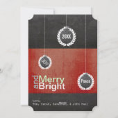 Peace on Earth Merry en Bright Family Photo Card Feestdagenkaart (Achterkant)