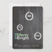 Peace on Earth Merry en Bright Family Photo Card Feestdagenkaart (Achterkant)