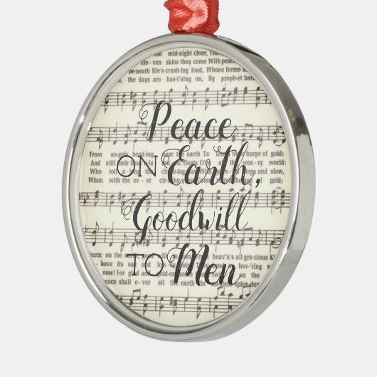 Peace on Earth Metal Ornament (Links)