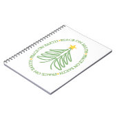 Peace on Earth Modern Holiday Tree and Quote Notitieboek (Linkerzijde)