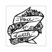 Peace on Earth Natuur Lovers Bloemen Rubberstempel (Afrduk)