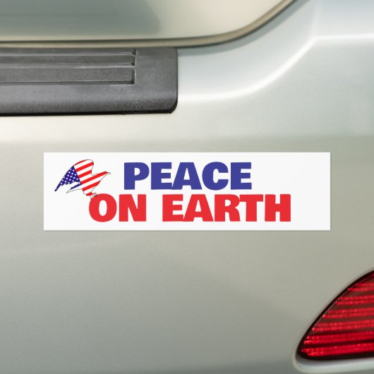PEACE on earth not war warmonger deep-state  Bumpe Bumpersticker (Op auto)